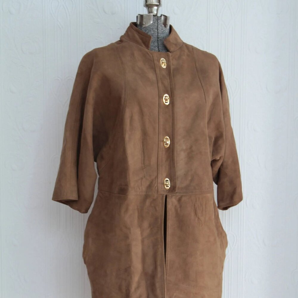 Vintage late 60's or 70's brown suede jacket - probably Bonnie Cashin